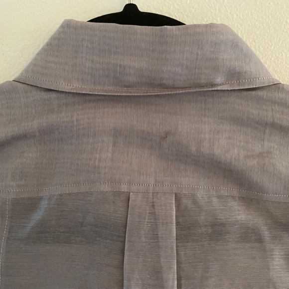 BURBERRY Grey Silk Blouse Shirt :: Size 40 - Picture 9 of 9